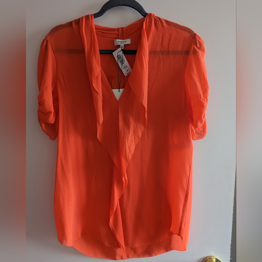 Aritzia Babaton Tinsley Blouse Lave M NWT